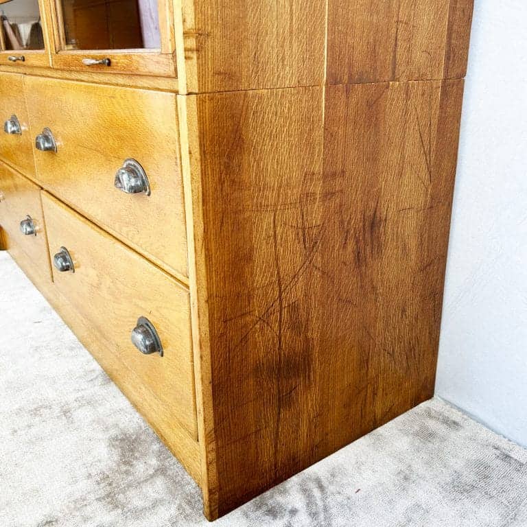 Large Vintage Oak Haberdashery Unit / Bank of Drawers