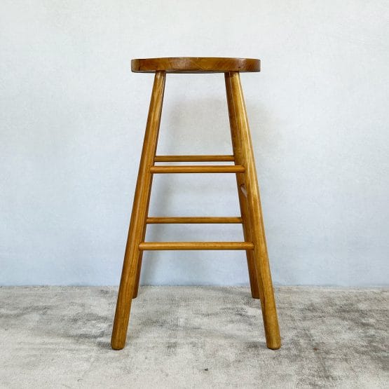 Vintage Solid Oak Bar Stool