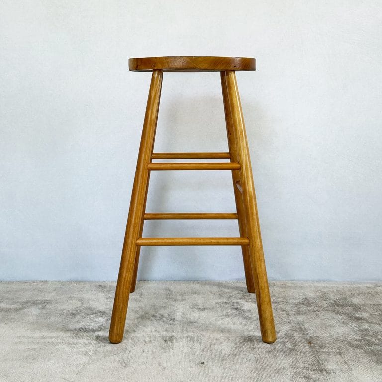 Vintage Solid Oak Bar Stool