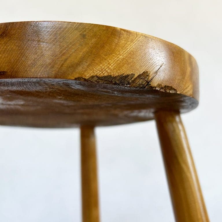 Vintage Solid Oak Bar Stool