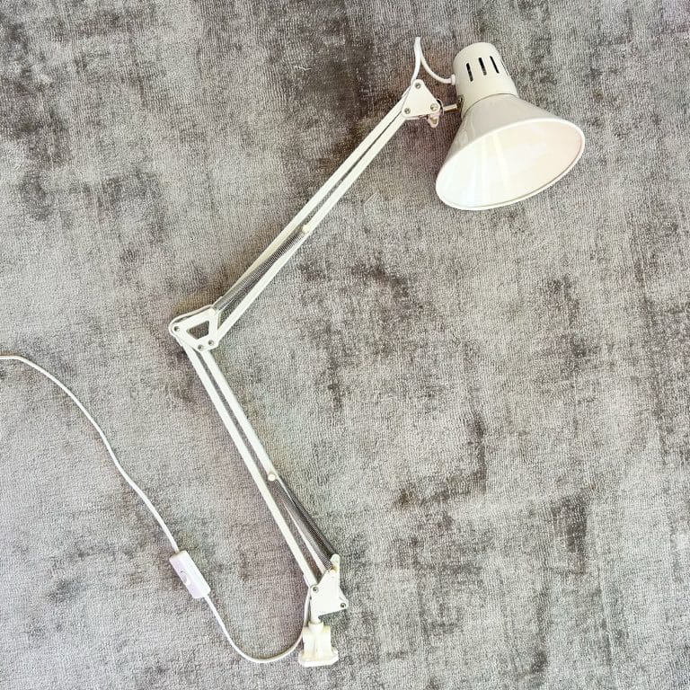 Vintage White Architects Desk Lamp