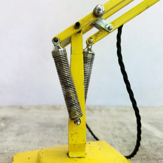 Vintage Yellow 1950s Herbert Terry & Sons 3 Step Anglepoise Lamp Model No. 1227
