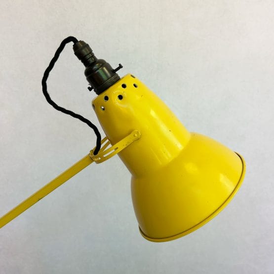 Vintage Yellow 1950s Herbert Terry & Sons 3 Step Anglepoise Lamp Model No. 1227