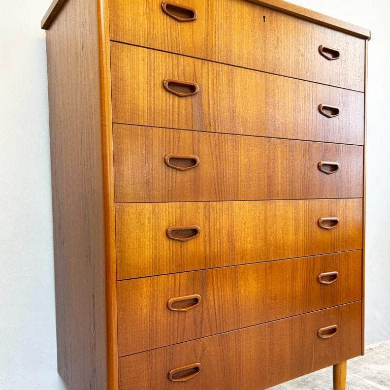 Danish Modern Teak Chest of Drawers by Unitex