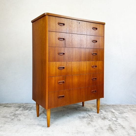 Danish Modern Teak Chest of Drawers by Unitex