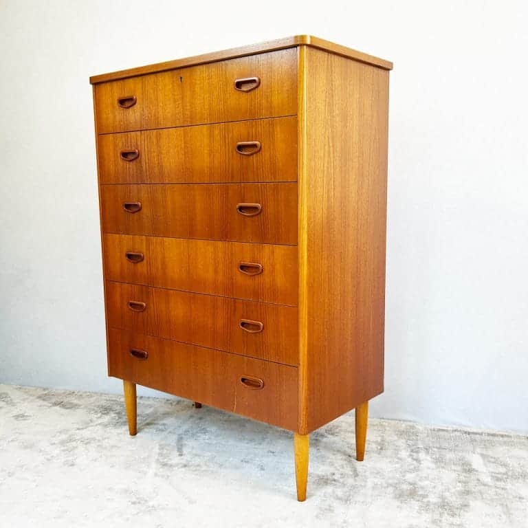Danish Modern Teak Chest of Drawers by Unitex