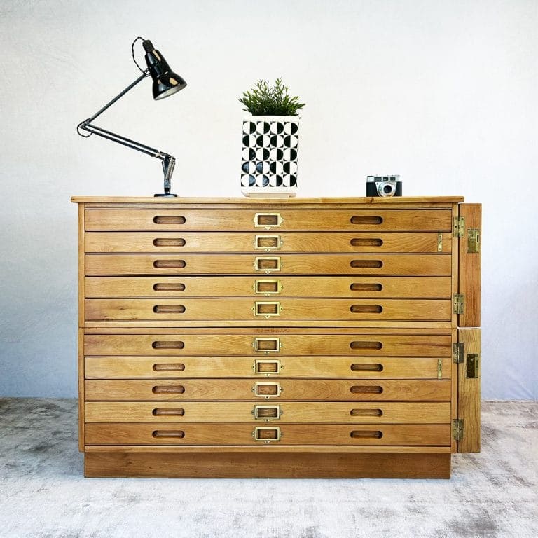 Vintage Staverton Plan Chest / Architects Drawers