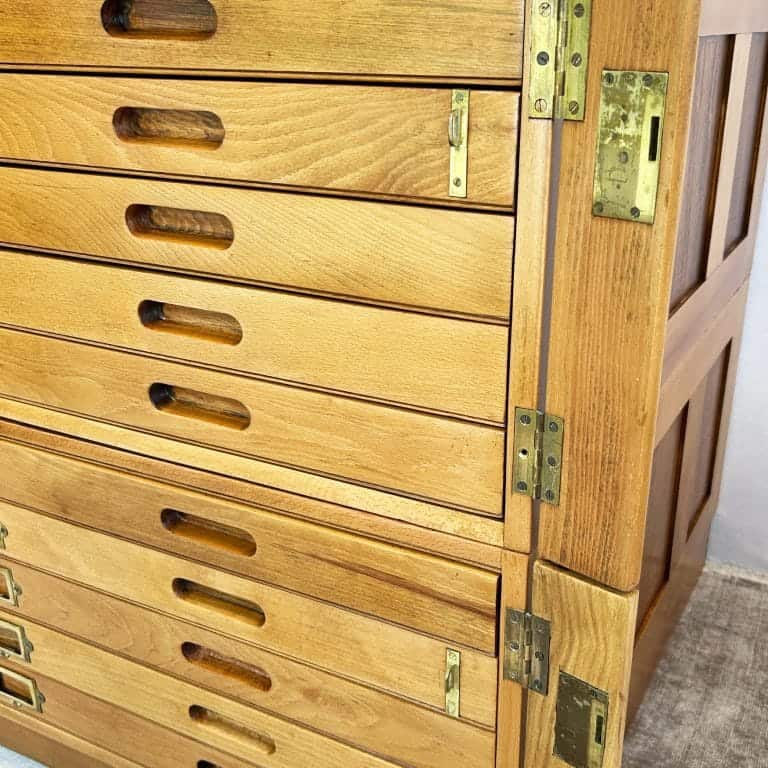 Vintage Staverton Plan Chest / Architects Drawers