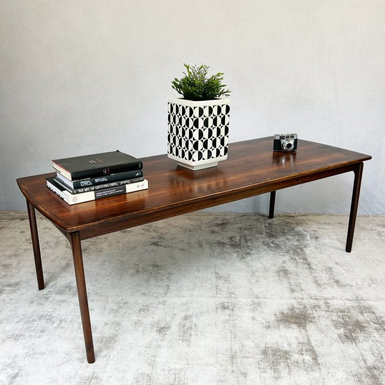 Mid Century Brazilian Rosewood Coffee Table by Ole Wanscher