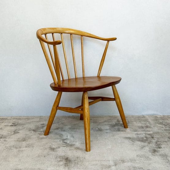 Mid Century Ercol Model 449a Cowhorn Chair