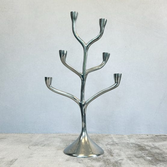 Pair of Danish Modern Six Branch Candelabras