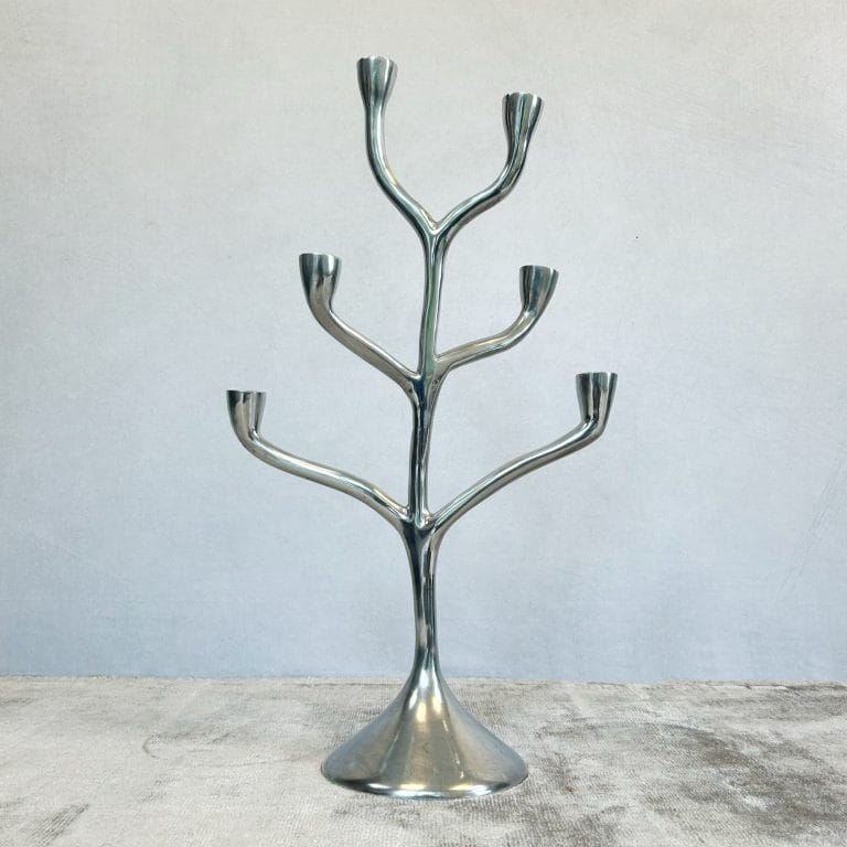 Pair of Danish Modern Six Branch Candelabras