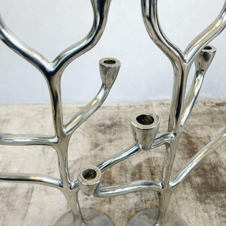Pair of Danish Modern Six Branch Candelabras