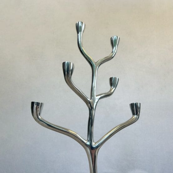 Pair of Danish Modern Six Branch Candelabras