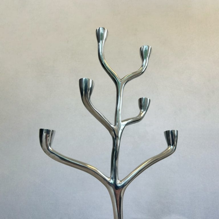 Pair of Danish Modern Six Branch Candelabras