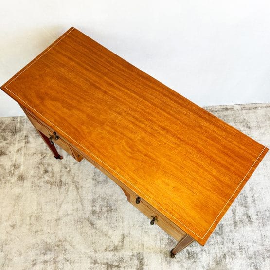 Vintage Edwardian Inlaid Mahogany Dressing Desk