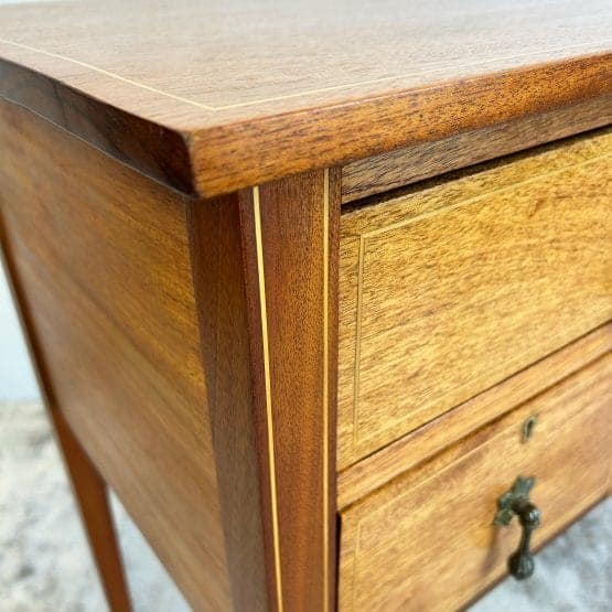 Vintage Edwardian Inlaid Mahogany Dressing Desk