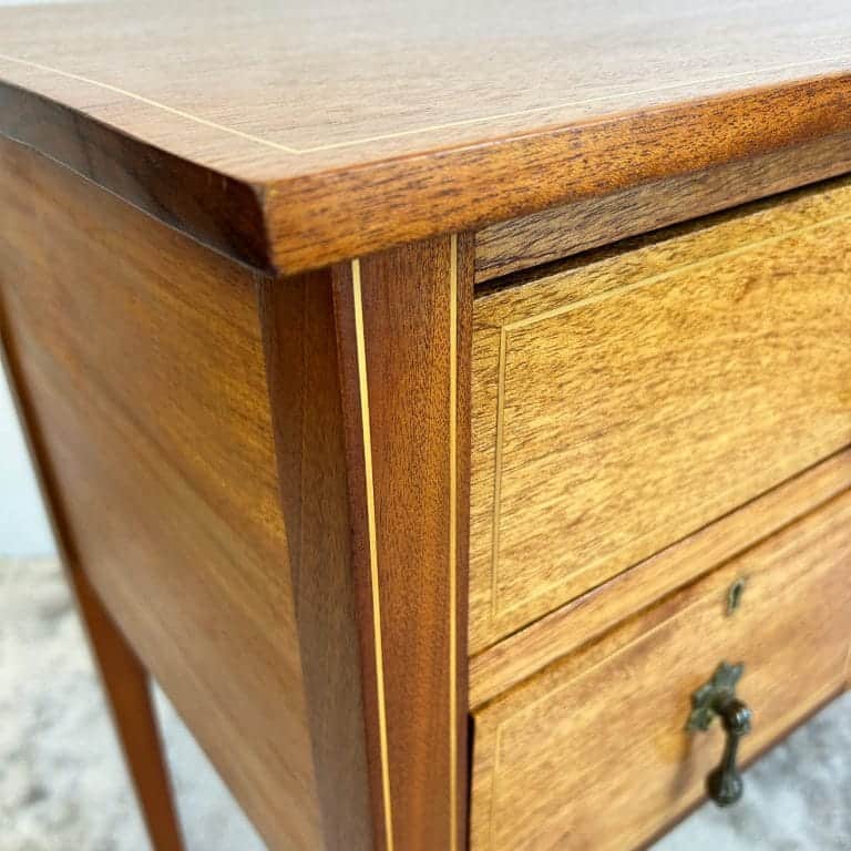 Vintage Edwardian Inlaid Mahogany Dressing Desk