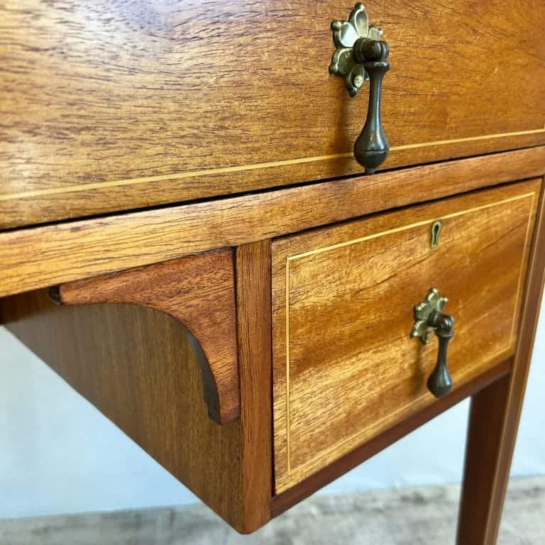 Vintage Edwardian Inlaid Mahogany Dressing Desk