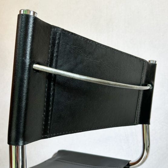 Four Vintage Habitat Black & Chrome Mart Stam Cantilever Chairs