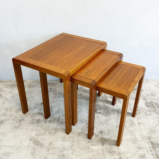 Danish Teak Nesting Tables By Salling Stolefabrik