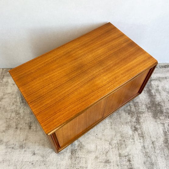 Mid Century G-plan Form 5 Low Teak Vinyl / Drinks Cabinet