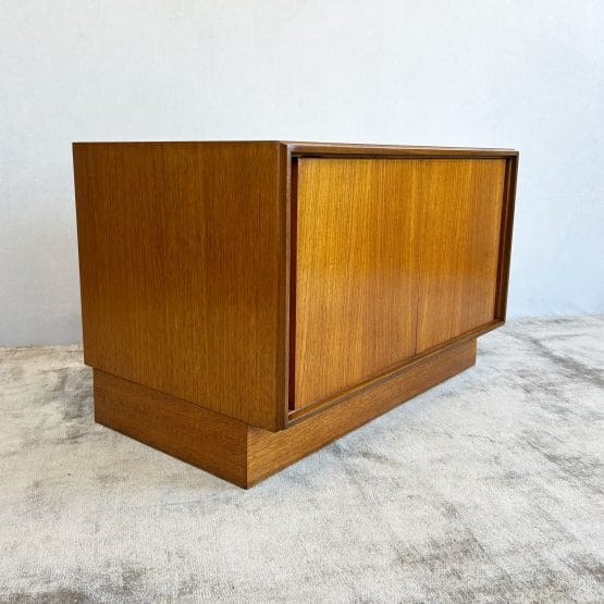Mid Century G-plan Form 5 Low Teak Vinyl / Drinks Cabinet