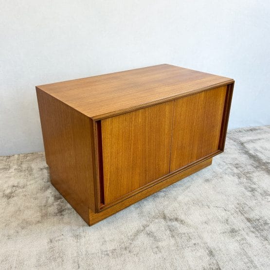 Mid Century G-plan Form 5 Low Teak Vinyl / Drinks Cabinet