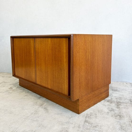 Mid Century G-plan Form 5 Low Teak Vinyl / Drinks Cabinet