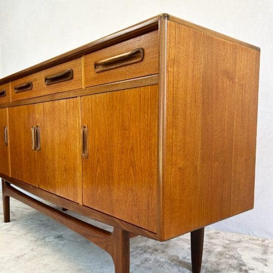 Mid Century Teak G-Plan Fresco Compact Sideboard By Victor Wilkins
