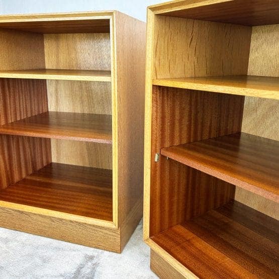 Pair of Mid Century Oak Bedside Cabinets by Meredew