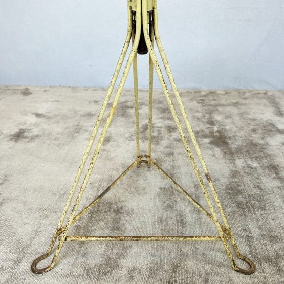 Vintage Industrial Wire Frame Adjustable Stool