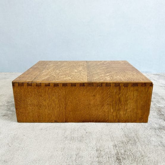 Vintage Light Oak Double Index Drawers