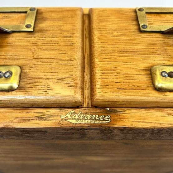 Vintage Light Oak Double Index Drawers