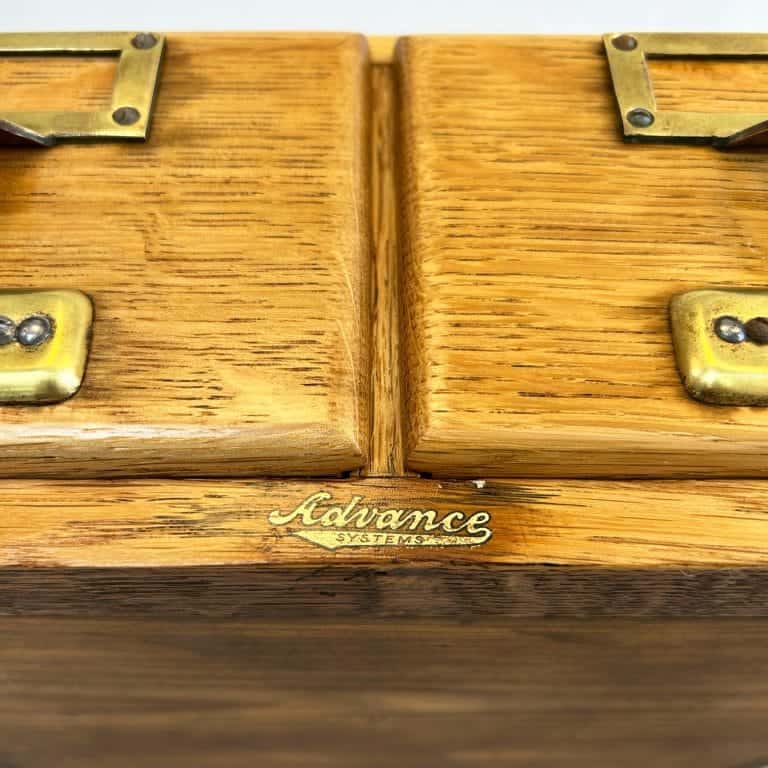 Vintage Light Oak Double Index Drawers