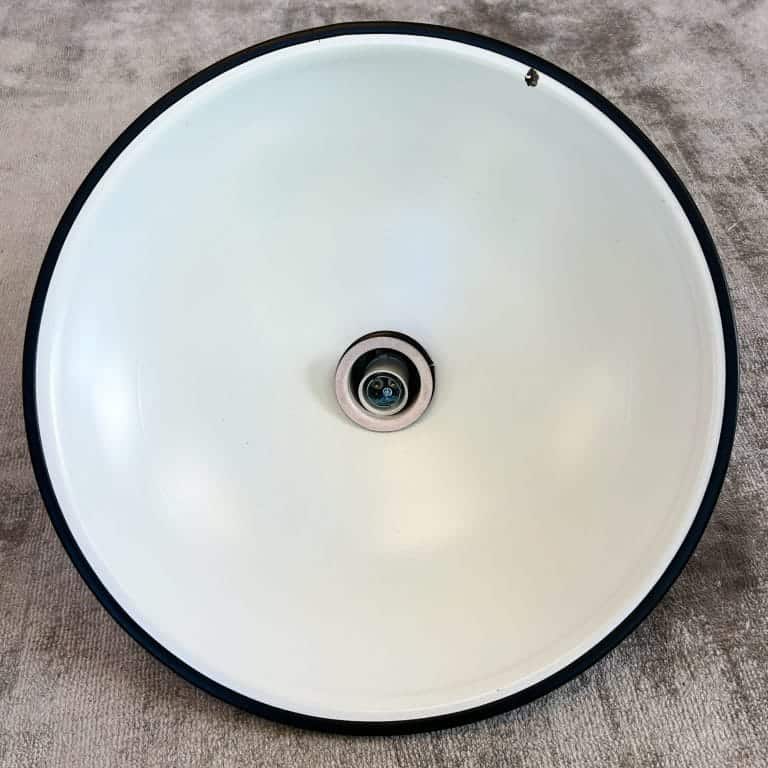 Vintage Red Enamelled Coolie Shade