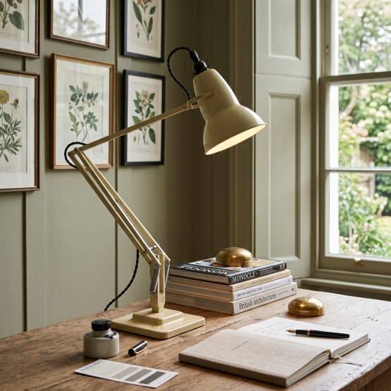 Vintage 1950s Cream Herbert Terry & Sons 2 Step Anglepoise Lamp Model No. 1227