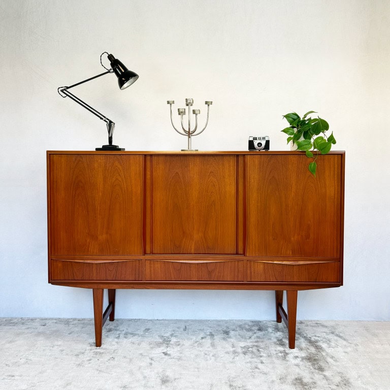 Danish Teak Highboard by E. W. Bach for Sejling Skabe