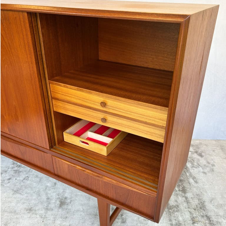Danish Teak Highboard by E. W. Bach for Sejling Skabe