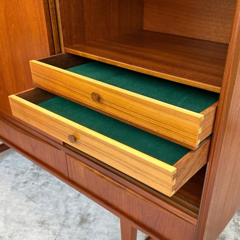 Danish Teak Highboard by E. W. Bach for Sejling Skabe