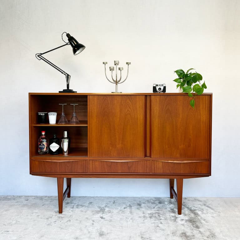 Danish Teak Highboard by E. W. Bach for Sejling Skabe