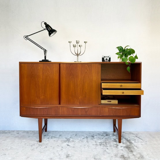 Danish Teak Highboard by E. W. Bach for Sejling Skabe