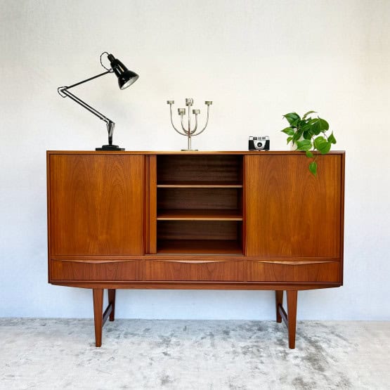 Danish Teak Highboard by E. W. Bach for Sejling Skabe