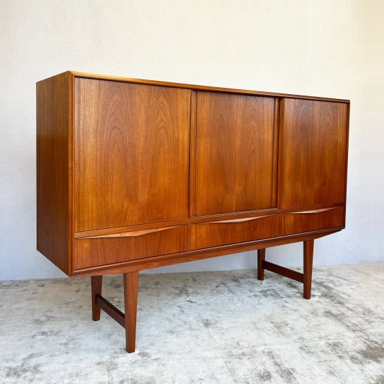 Danish Teak Highboard by E. W. Bach for Sejling Skabe
