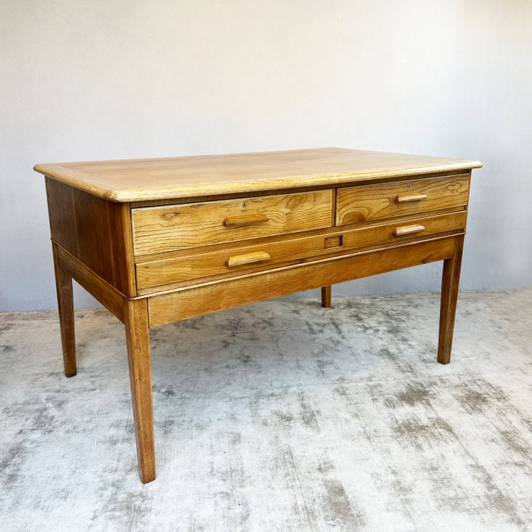 Mid Century Plan Chest / Architects Desk by Abbess