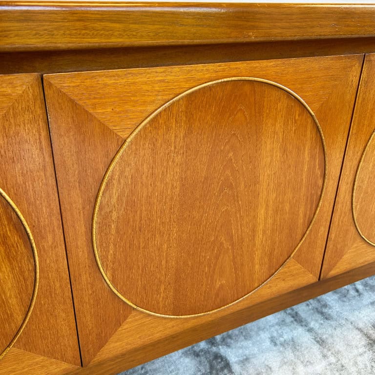 Mid Century Teak Nathan Circles Sideboard