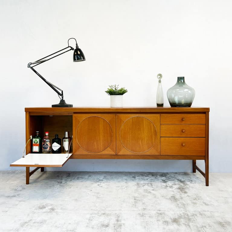 Mid Century Teak Nathan Circles Sideboard