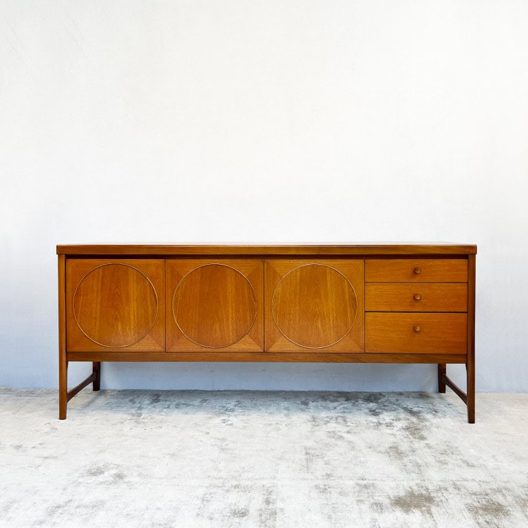 Mid Century Teak Nathan Circles Sideboard