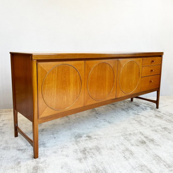Mid Century Teak Nathan Circles Sideboard