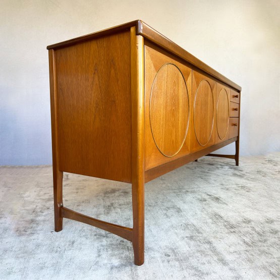 Mid Century Teak Nathan Circles Sideboard
